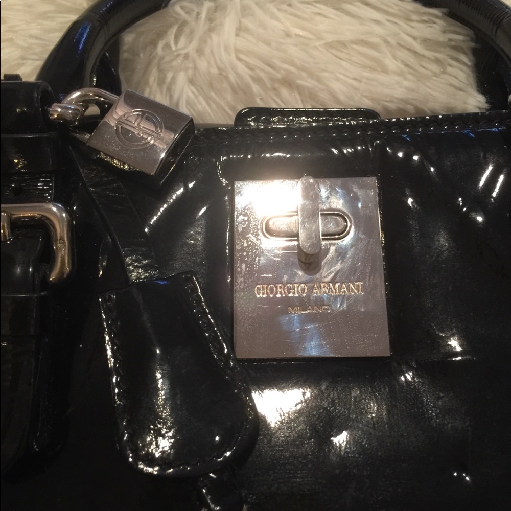 Giorgio Armani Black Patten Leather View 5